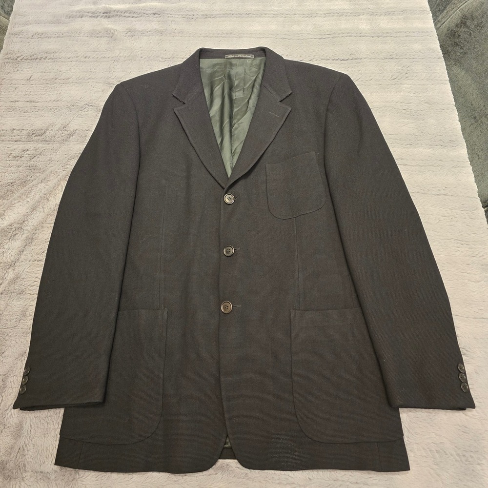 Ermenegildo Zegna Soft Blazer‎ Mens 52 Wool Silk 3 Button Sport Coat Charcoal